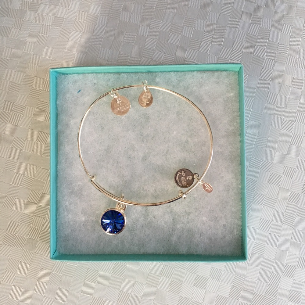 Alex And Ani sapphire bangle